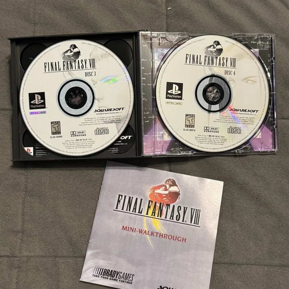 Final Fantasy VIII PS1 PlayStation Complete CIB + Reg. Card & Mini Walkthrough